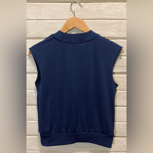 Banana Republic- Patriot Blue Crepe Top XS - Picture 3 of 4